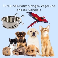 3x Edelstahlnapf zum Einhängen 0,15 L mit Hakenhalterung Vogelnapf Hundenapf Hasen Kaninchen Katzen Napf Futter Wasser Napf 3x Edelstahlnapf zum Einhängen 0,15 L mit Hakenhalterung Vogelnapf Hundenapf Hasen Kaninchen Katzen Napf Futter Wasser Napf