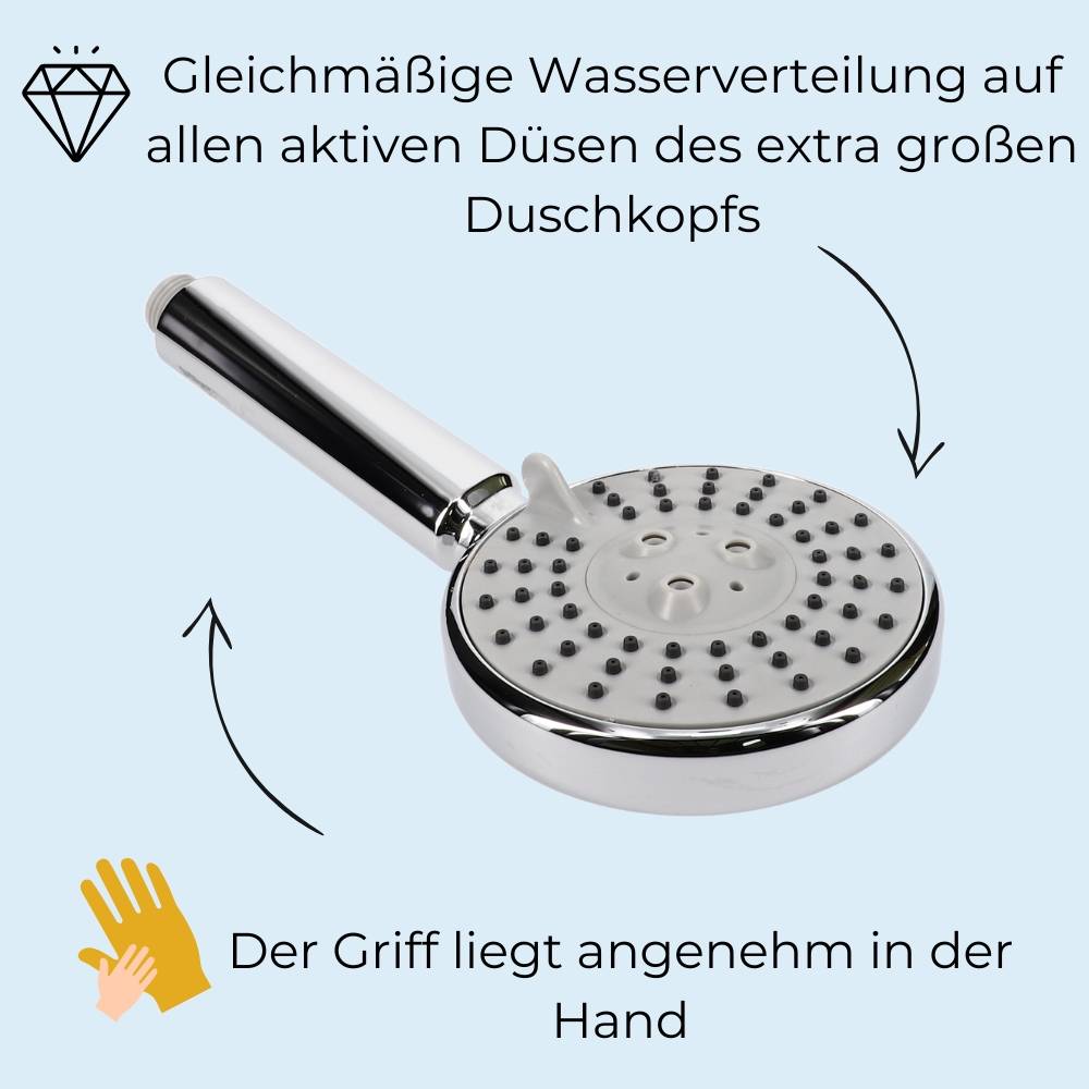 2x Duschkopf Wassersparend 3 Funktion Duschbrause Handbrause Dusche Brausekopf Dusche Antikalk Shower Head