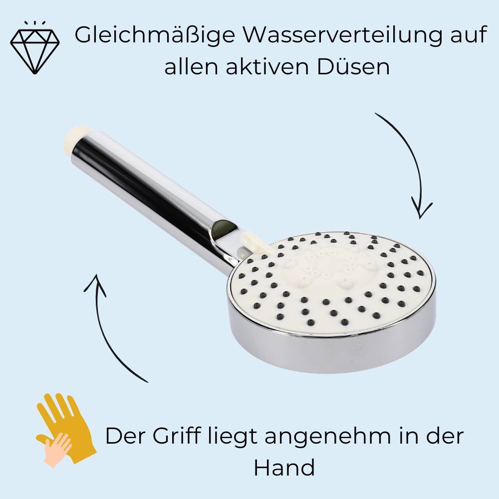 2x Duschkopf Wassersparend 3 Funktion Duschbrause Handbrause Dusche Brausekopf Dusche Antikalk Shower Head