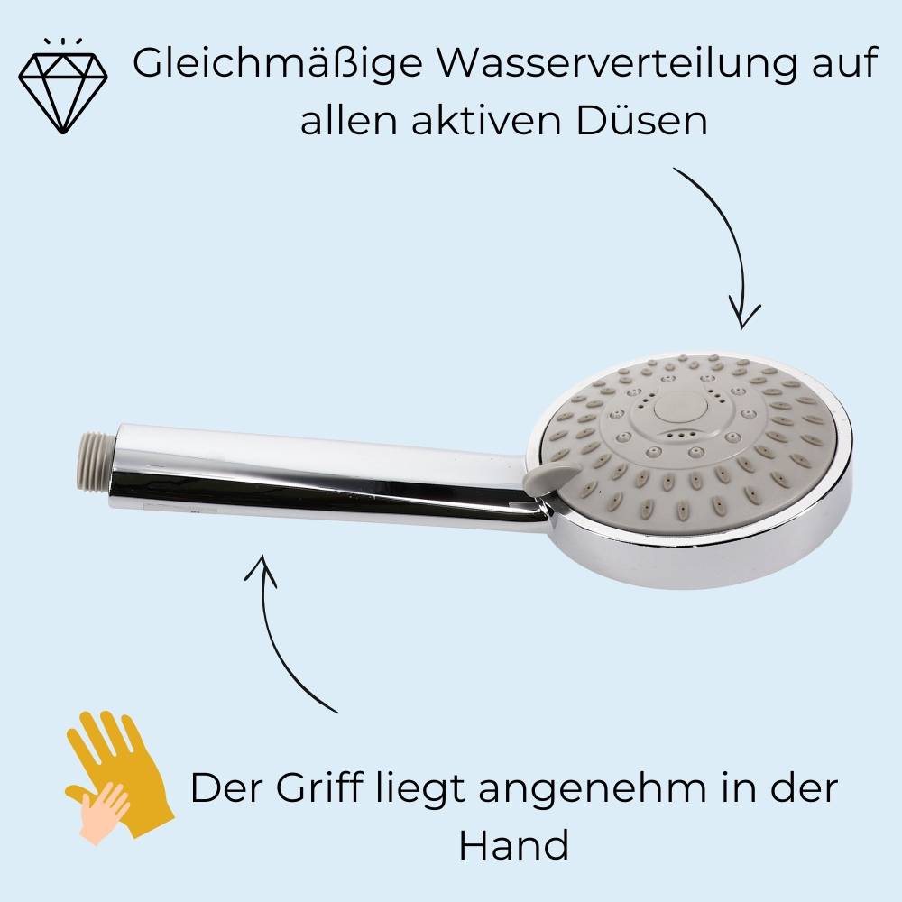 2x Duschkopf Wassersparend 5 Funktion Duschbrause Handbrause Dusche Brausekopf Dusche Antikalk Shower Head