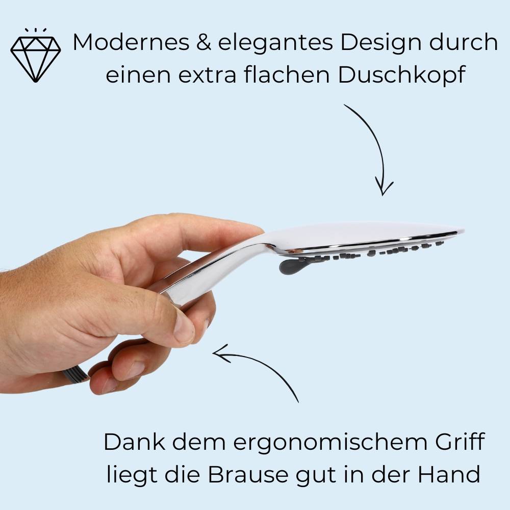 2x Duschkopf Wassersparend 3 Funktion Duschbrause Handbrause Dusche Brausekopf Dusche Antikalk Shower Head