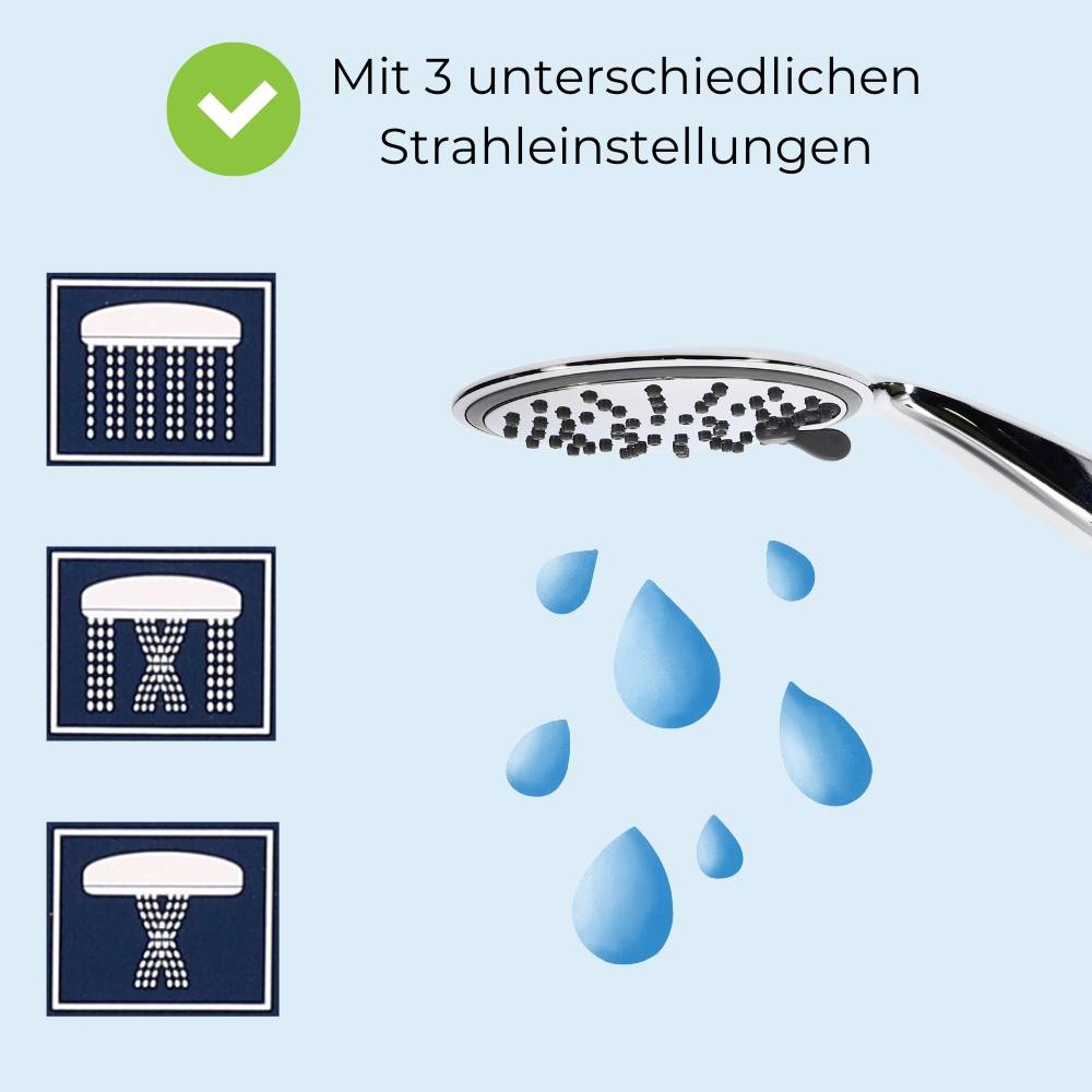2x Duschkopf Wassersparend 3 Funktion Duschbrause Handbrause Dusche Brausekopf Dusche Antikalk Shower Head