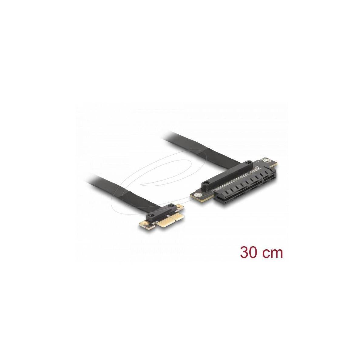Delock Riser Karte PCI Express 3.0 x1 Stecker zu x8 Slot mit Kabel 30 cm