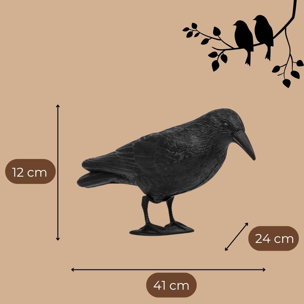 3x Taubenabwehr Vogelabwehr Krähe Raben Attrappe Taubenschreck Vogelschreck Vogelabwehr Vogelscheuche Tauben vertreiben Set