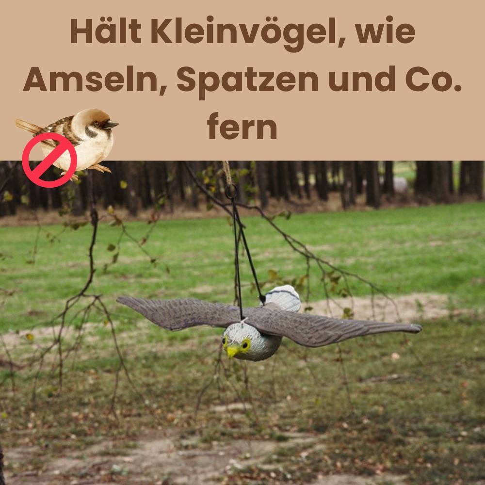 2x Taubenabwehr Vogelabwehr Falke fliegend Attrappe Taubenschreck Vogelschreck Vogelabwehr Vogelscheuche Tauben vertreiben Set