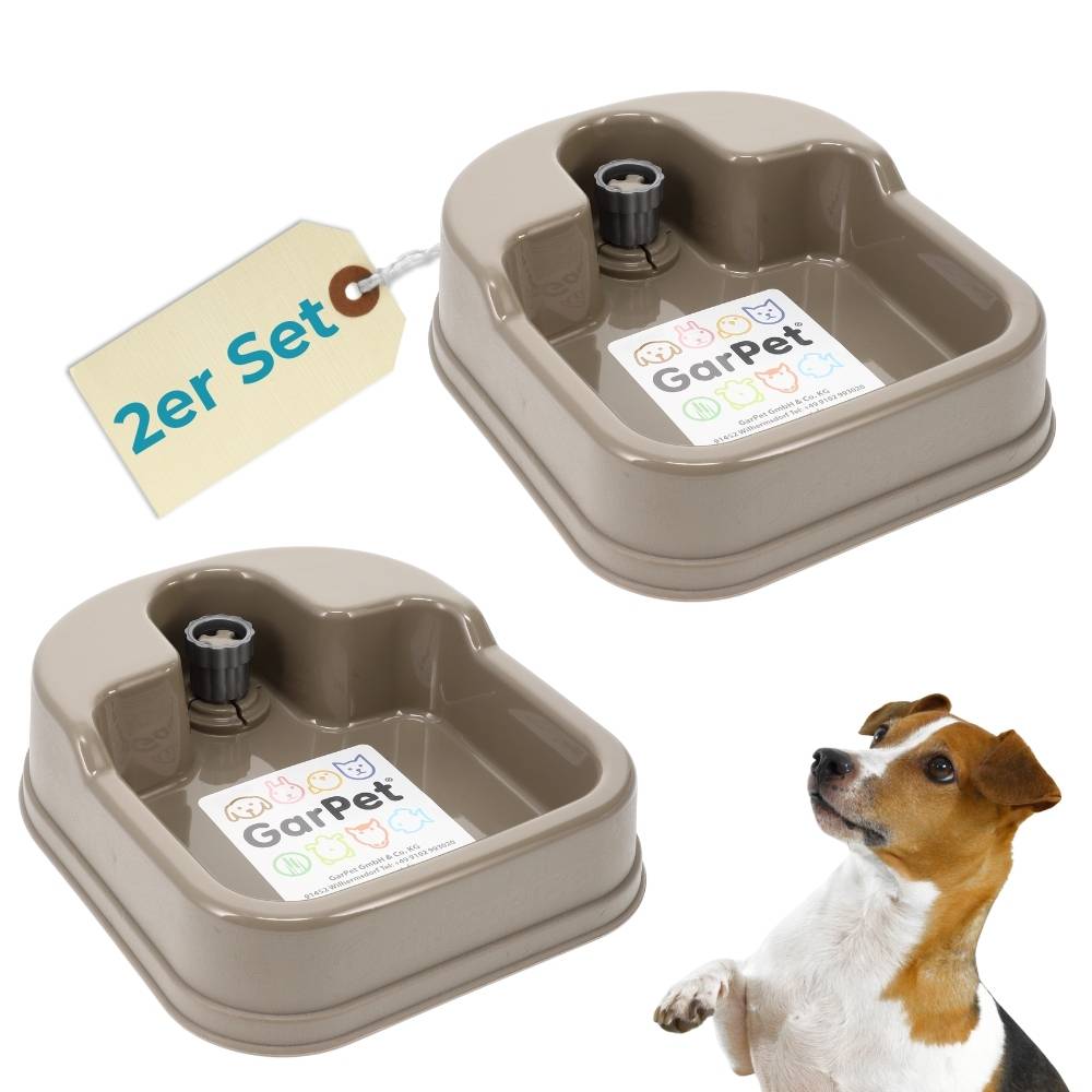 2x Wasserspender für PET Flasche Hunde Katzen Kleintiertränke Wassertränke Wasserautomat Reisetrinknapf Trinknapf für Unterwegs