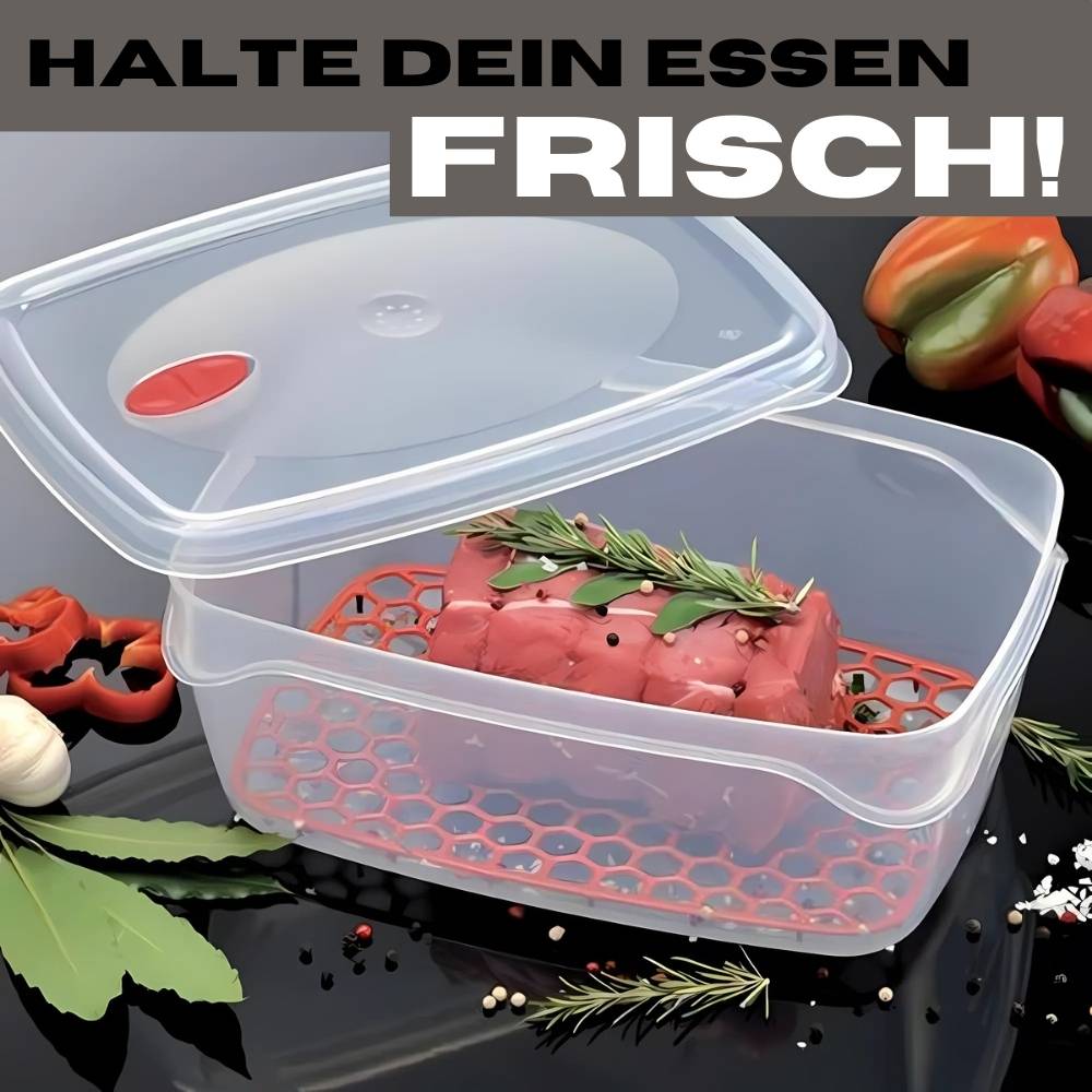 2x Frischhaltedosen mit Deckel Abtropfgitter Küche Dampfventil Aufbewahrungsdosen Kunststoff Vorratsdosen Luftdicht Gefrierdosen 5 L