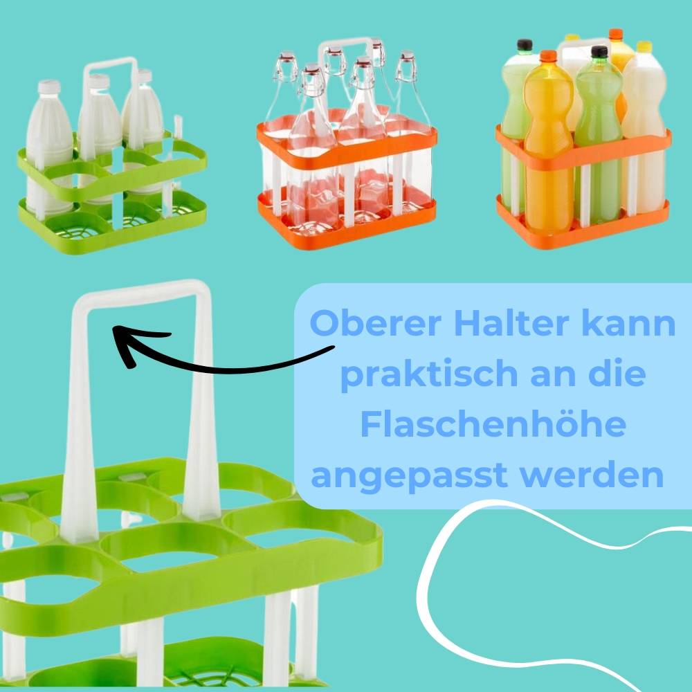 2x Flaschentasche Flaschenträger 6 Flaschen Flaschenkorb Flaschensammler Flaschenaufbewahrung Flaschenkörbe & -Träger Flaschen Aufbewahrung