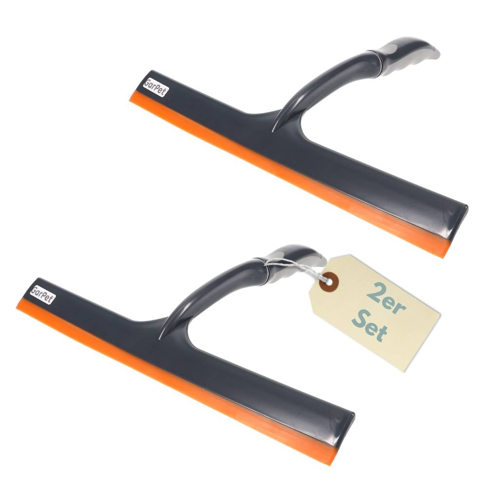 2x Glasabzieher mit Silikonlippe 30 cm Abzieher Dusche Duschabzieher Fensterwischer Scheibenwischer Glaswischer Fensterreiniger Fensterabzieher