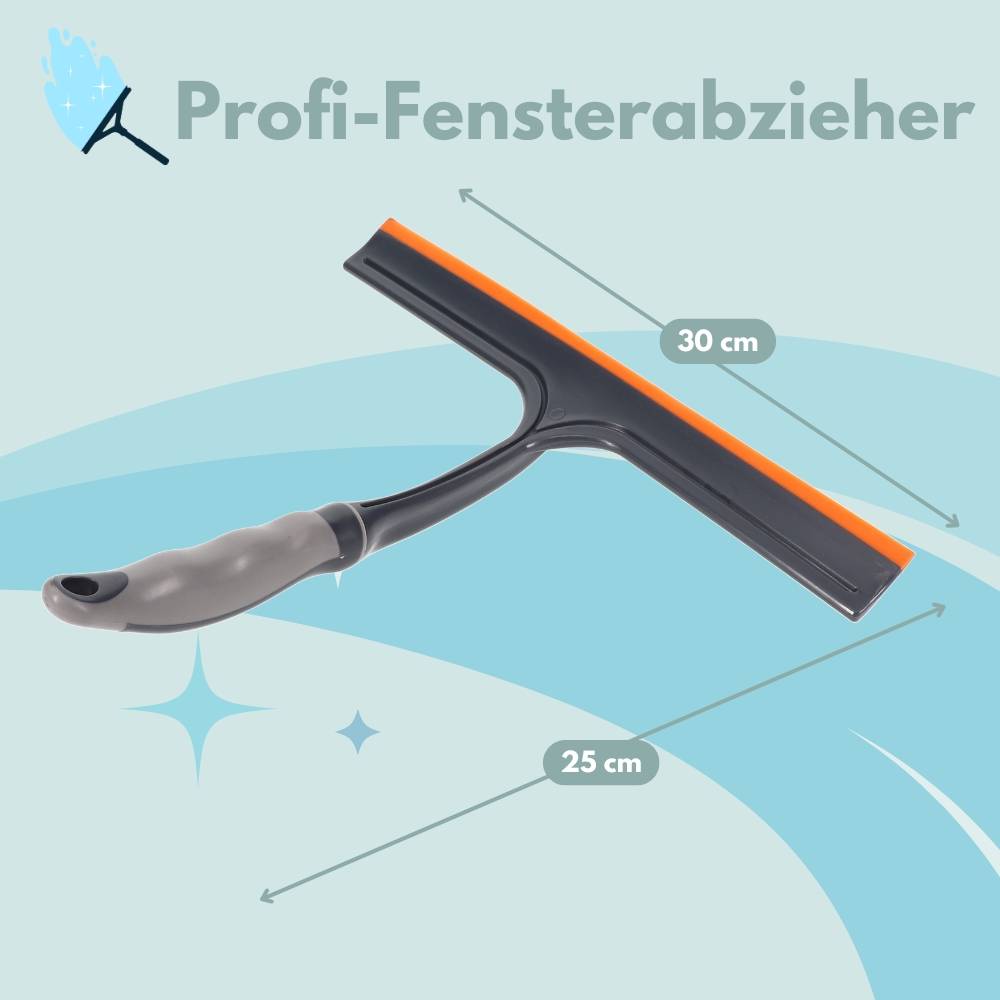 2x Glasabzieher mit Silikonlippe 30 cm Abzieher Dusche Duschabzieher Fensterwischer Scheibenwischer Glaswischer Fensterreiniger Fensterabzieher