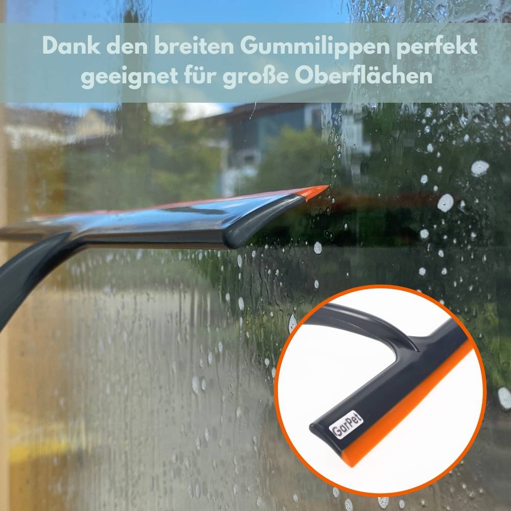 2x Glasabzieher mit Silikonlippe 30 cm Abzieher Dusche Duschabzieher Fensterwischer Scheibenwischer Glaswischer Fensterreiniger Fensterabzieher