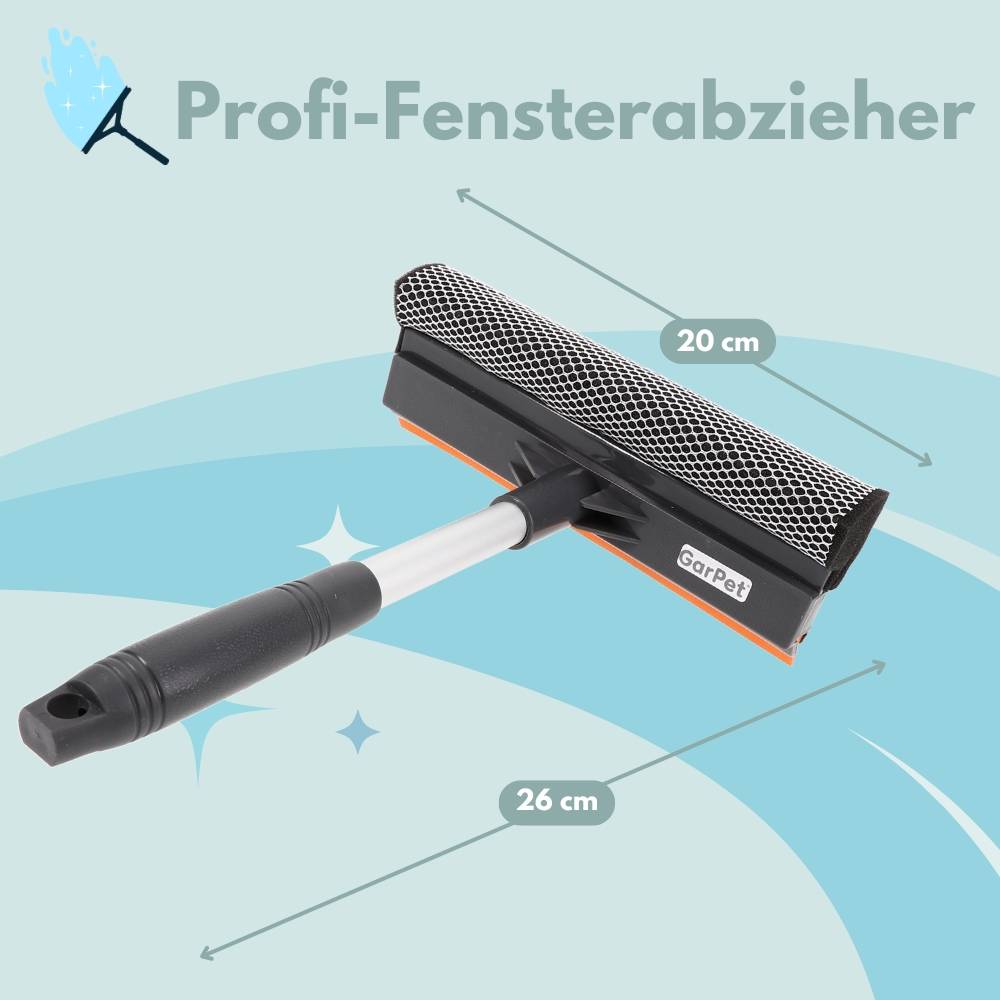 2x Glasabzieher mit Silikonlippe und Schwamm Abzieher Dusche Duschabzieher Fensterwischer Scheibenwischer Glaswischer Fensterreiniger