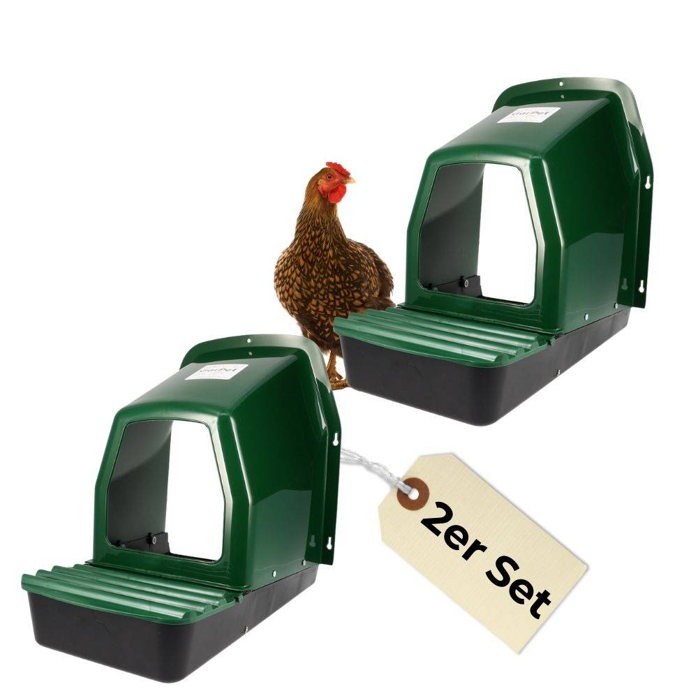 2x Legenester für Hühner mit Abrollnest Hühnernest Legenest Eierbox Geflügel Brutnest Kunststoff Wandmontage Legebox Hühnerstall Zubehör