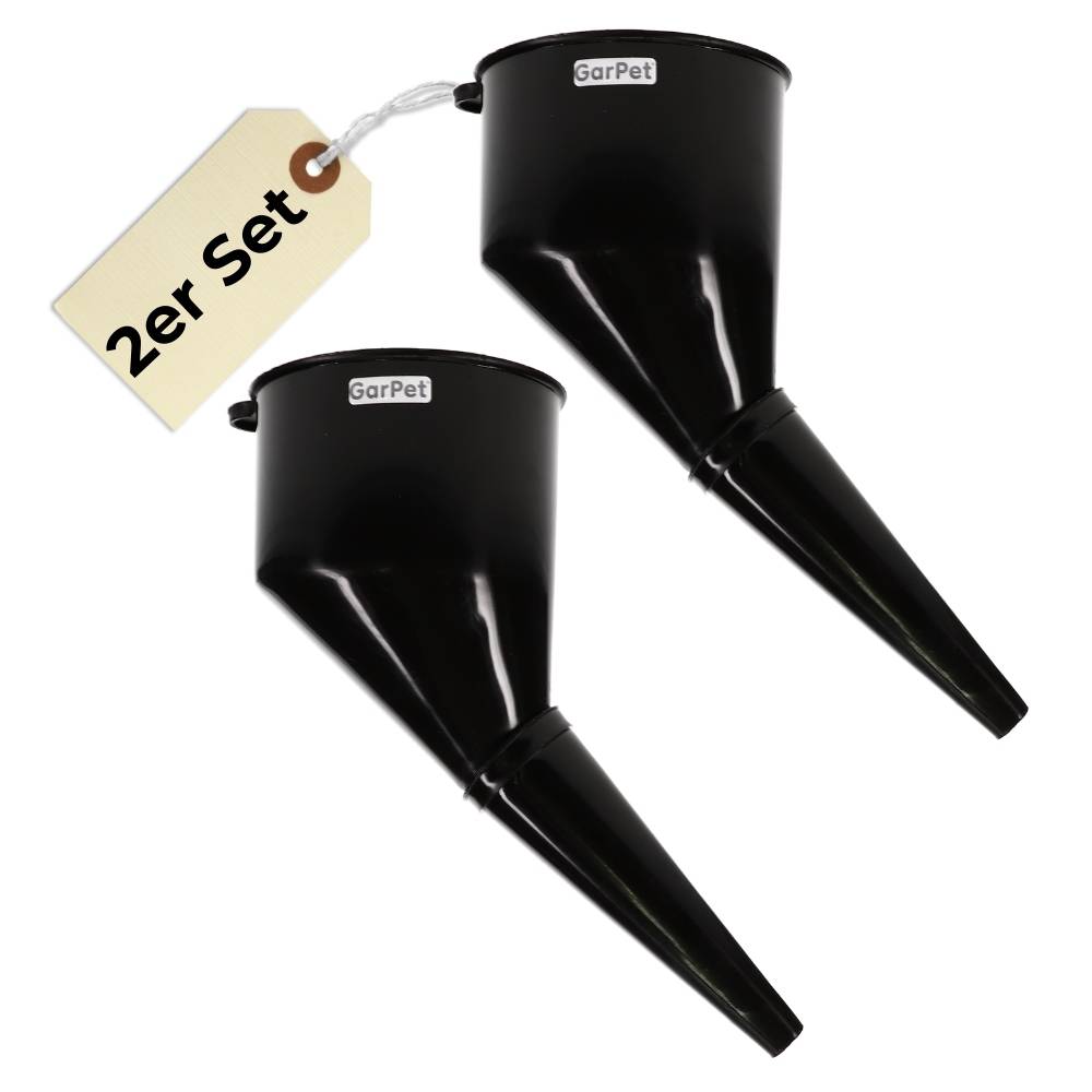 2x Abgewinkelter Trichter Auto für AdBlue Kunststoff Öltrichter Einfülltrichter mit Sieb Groß Öl Benzin KFZ Diesel Werkstatt Einfüllhilfe