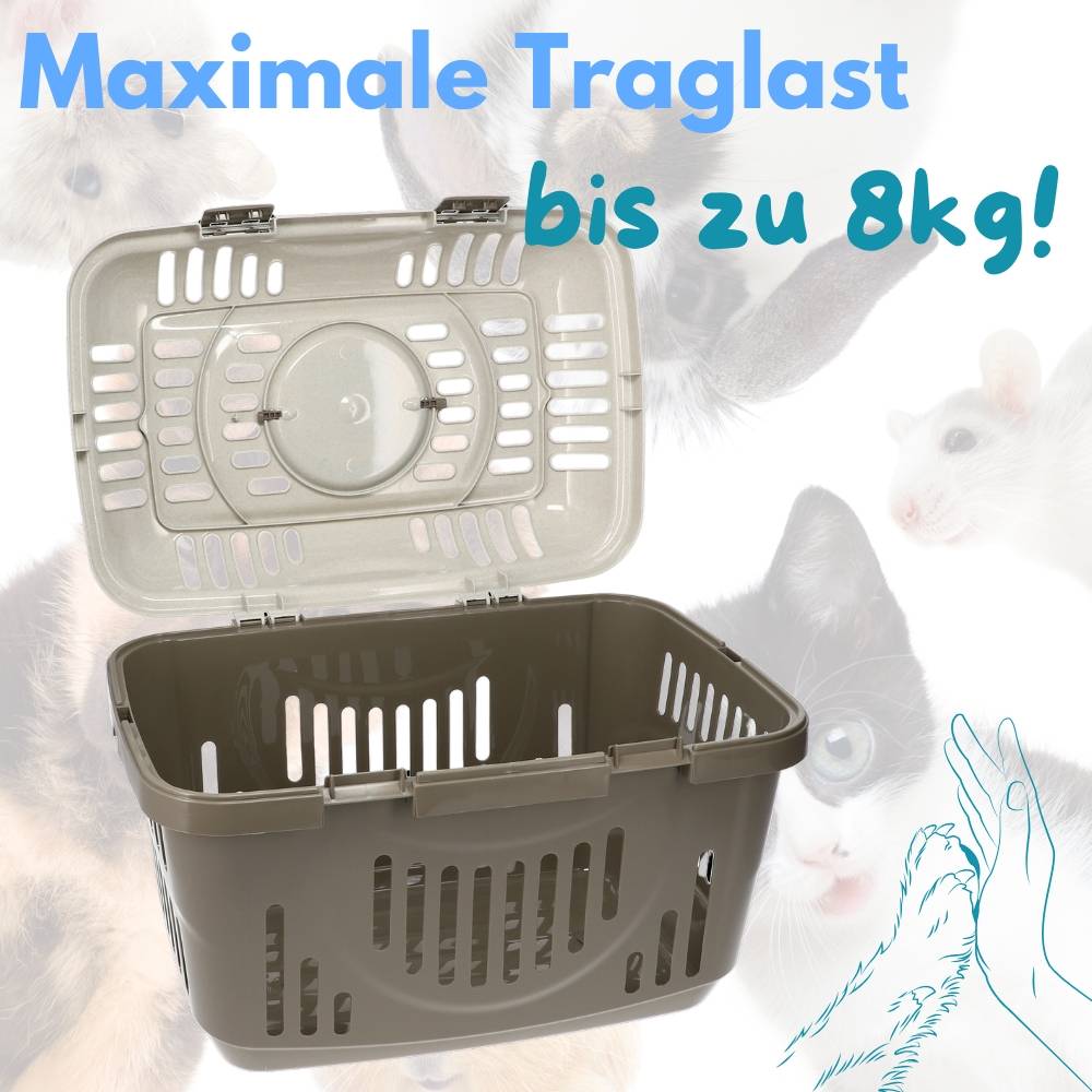 2x Katzentransportbox Oben Öffnen Open Top Stressfrei Dachöffnung Hundetransportbox Hunde Katzen Kleintier Transport Box Transportbox