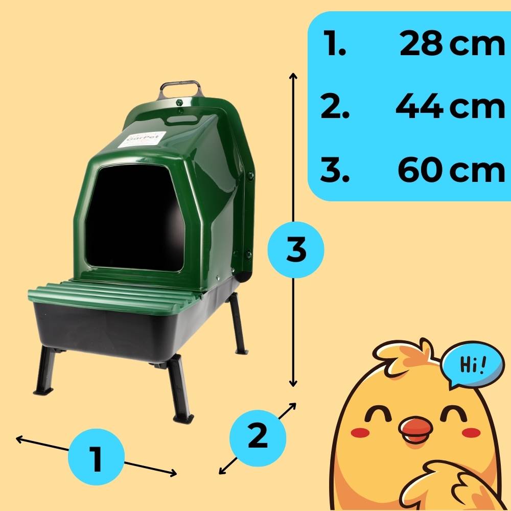 2x Legenester für Hühner mit Beinen Abrollnest Hühnernest Legenest Eierbox Geflügel Brutnest Kunststoff Freistehend Legebox Hühnerstall Zubehör