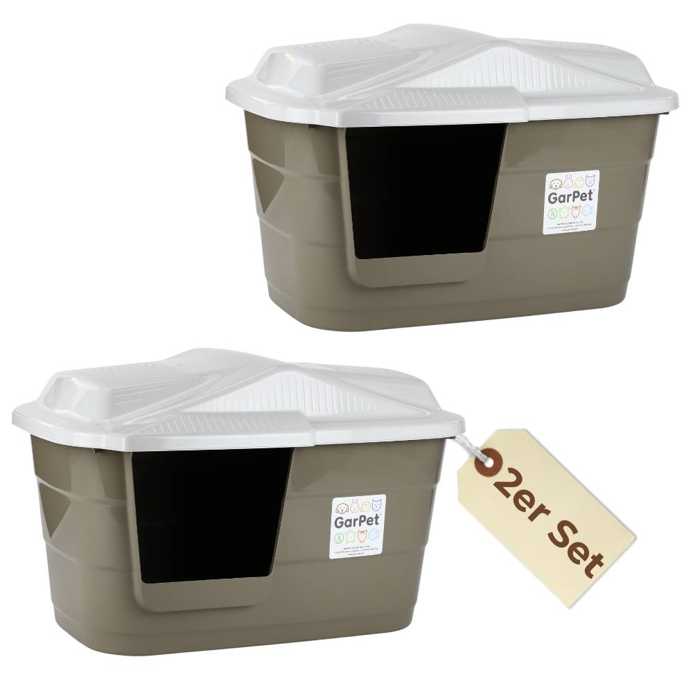 2x Hundehütte Katzenhütte Hundehöhle für kleine Hunde Katzenhöhle Hundehaus Katzenhaus Indoor Outdoor Wetterfest Kunststoff Drinnen Draußen