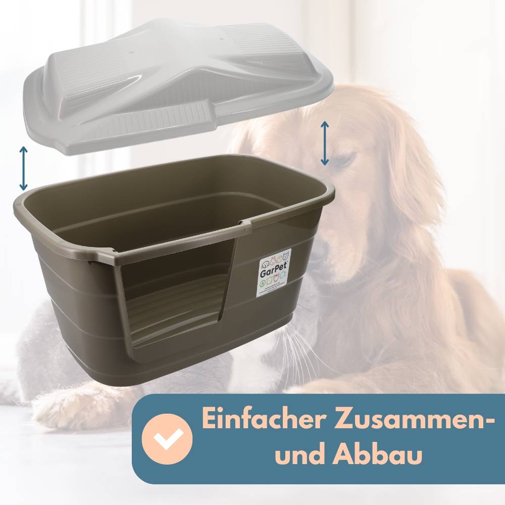 2x Hundehütte Katzenhütte Hundehöhle für kleine Hunde Katzenhöhle Hundehaus Katzenhaus Indoor Outdoor Wetterfest Kunststoff Drinnen Draußen