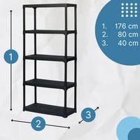 2x Steckregal Kunststoff Standregal Vorratsregal Haushaltsregal Regal Abstellkammer Vorratskammer Keller Lager 5 Böden 80 x 40 x 176 cm 2x Steckregal Kunststoff Standregal Vorratsregal Haushaltsregal Regal Abstellkammer Vorratskammer Keller Lager 5 Böden 80 x 40 x 176 cm