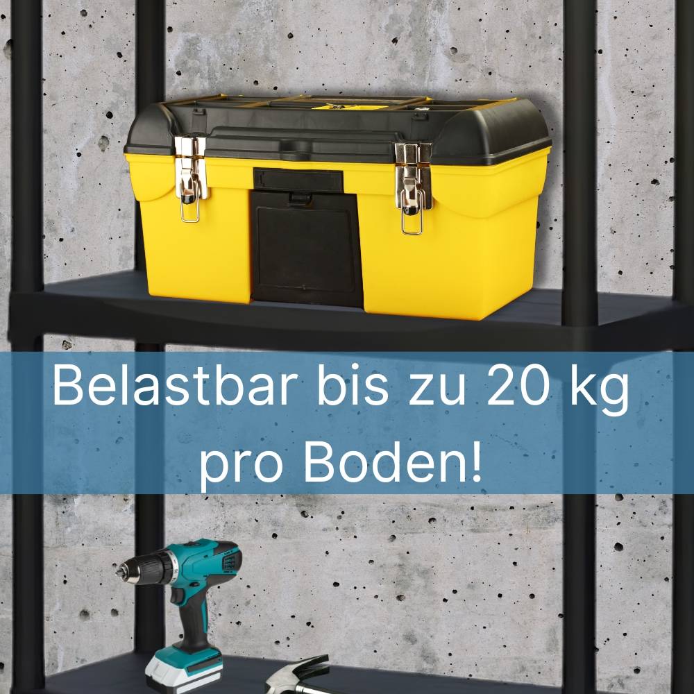 2x Steckregal Kunststoff Standregal Vorratsregal Haushaltsregal Regal Abstellkammer Vorratskammer Keller Lager 5 Böden 70 x 30 x 176 cm