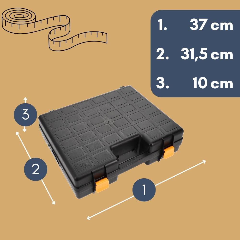 2x Maschinenkoffer leer Werkzeugaufbewahrung Universal Werkzeugkoffer für Elektrowerkzeuge Schaumstoffeinlage Werkzeug Geräte Koffer Toolbox