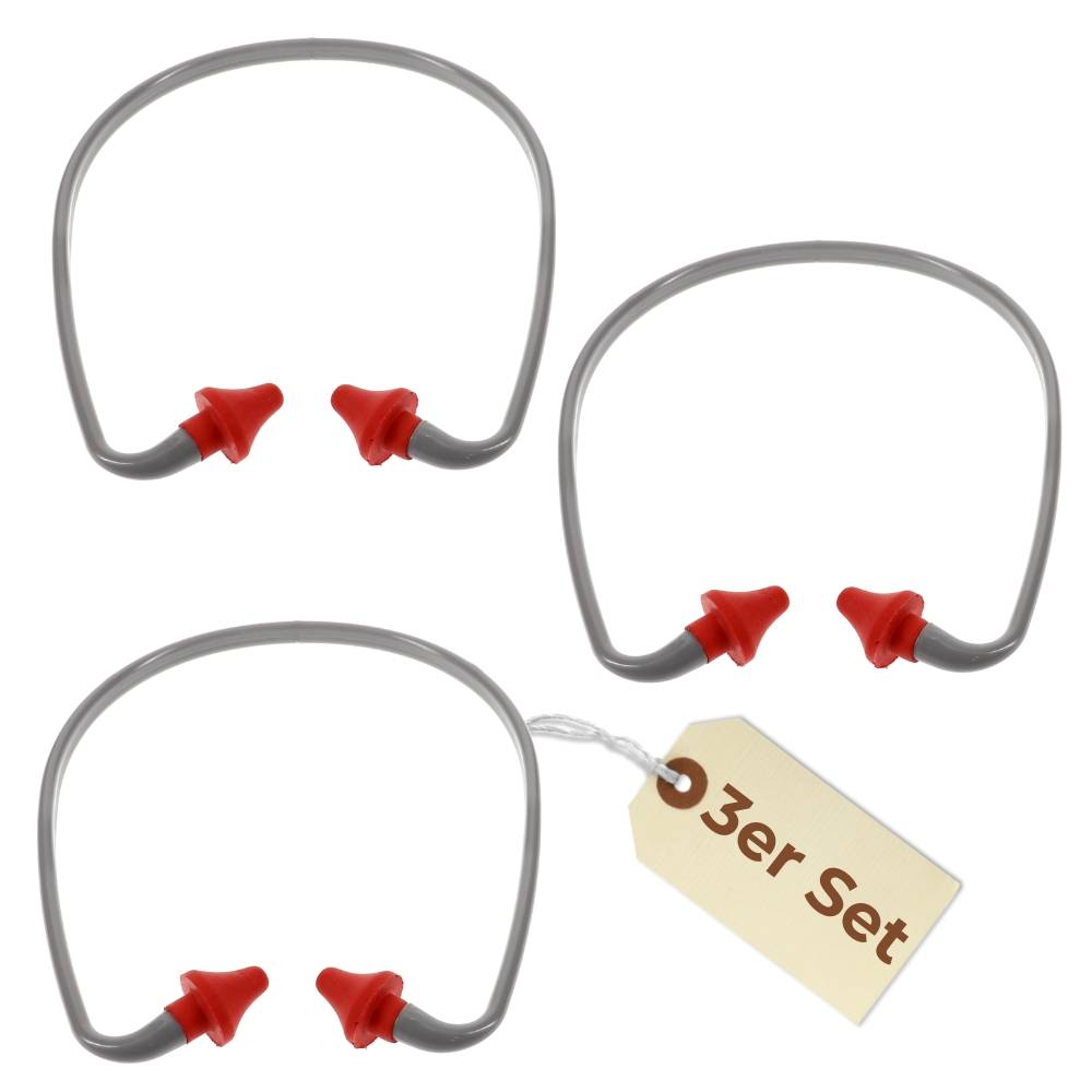 3x Bügelgehörschutz Gehörschutzbügel Silikon Ohrschützer Gehörschutz Arbeit Stöpsel Bügel Ohrstöpsel Lärmschutz Hörschutz