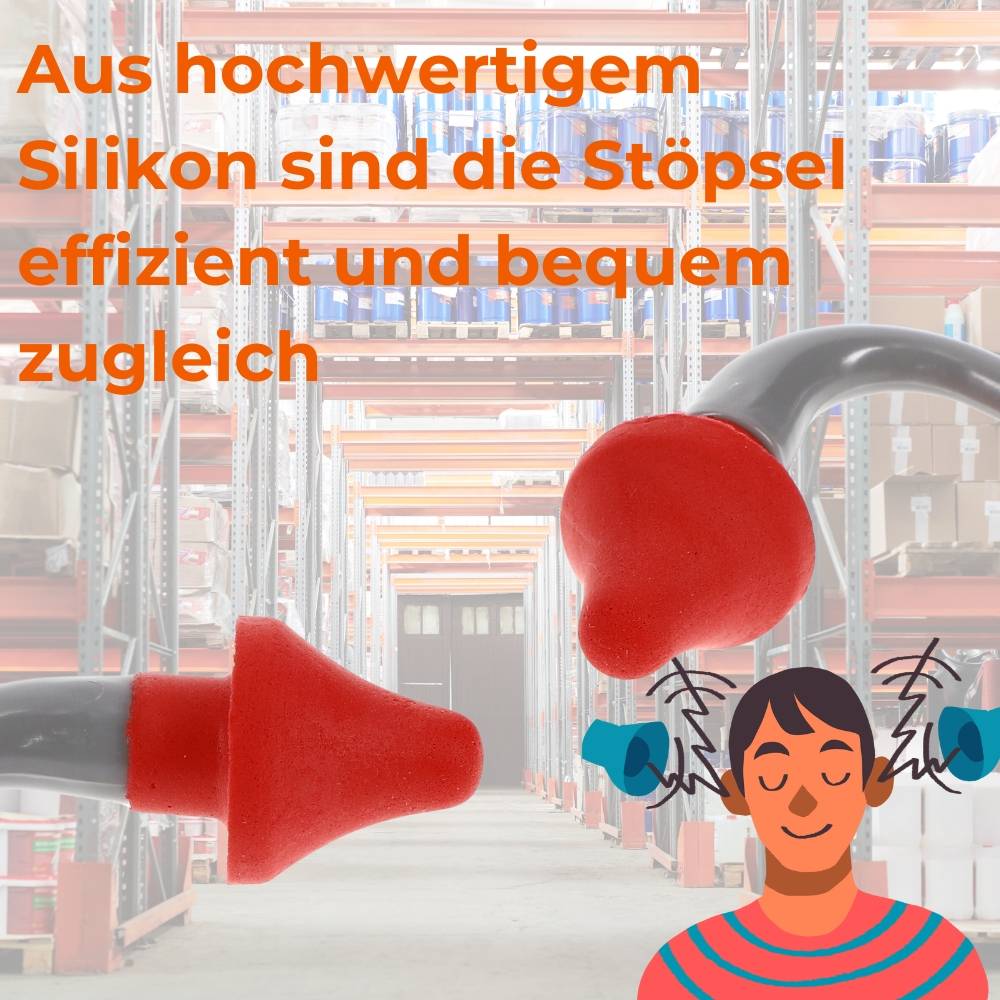 3x Bügelgehörschutz Gehörschutzbügel Silikon Ohrschützer Gehörschutz Arbeit Stöpsel Bügel Ohrstöpsel Lärmschutz Hörschutz