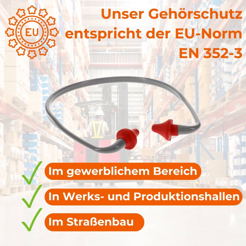 3x Bügelgehörschutz Gehörschutzbügel Silikon Ohrschützer Gehörschutz Arbeit Stöpsel Bügel Ohrstöpsel Lärmschutz Hörschutz