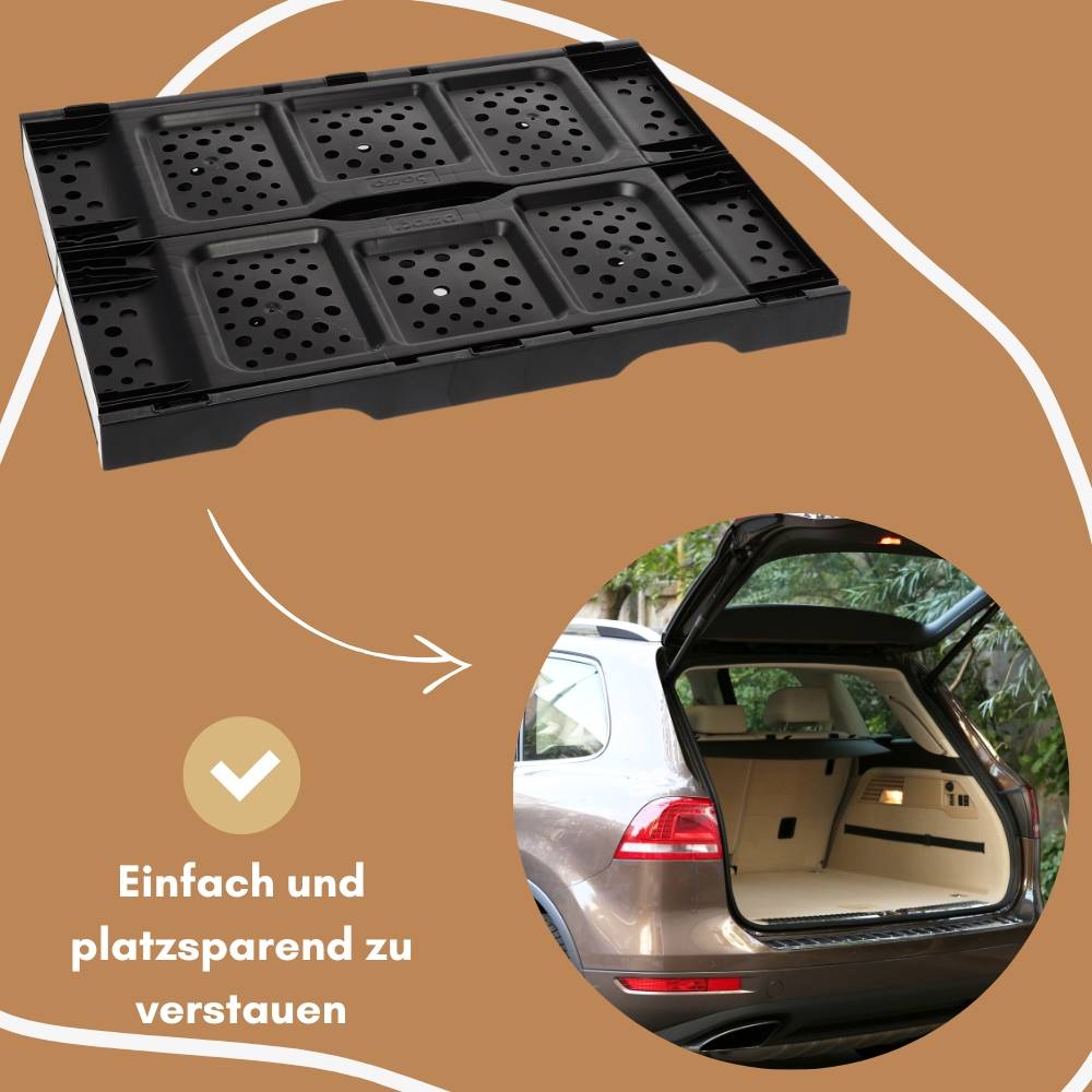 2x Klappbox Klappkiste Einkaufskorb faltbar Einkaufkiste klappbar Kiste Stapelbox Stabil Transport Kofferraum Kiste 40 x 30 x17 cm