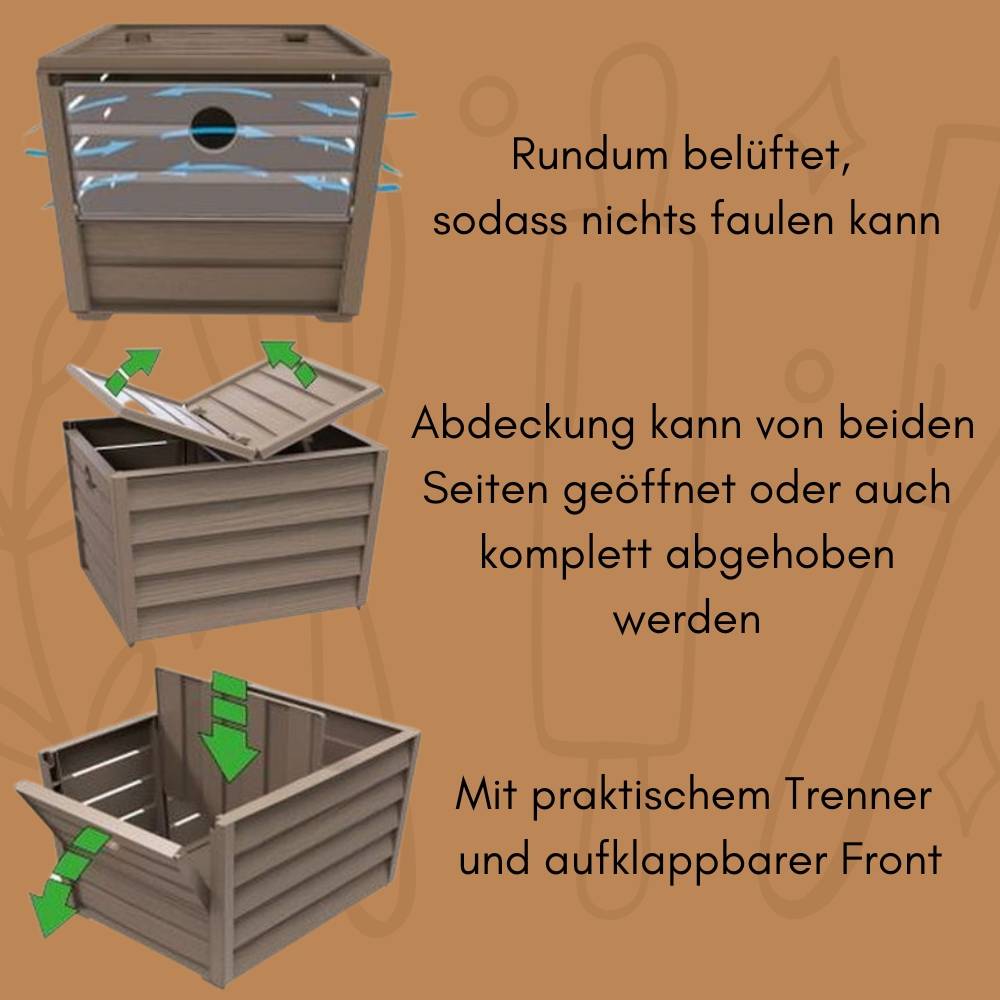 2x Kartoffelkiste Gemüsebox Kartoffel Aufbewahrungsbox Obst Gemüse Zwiebel Aufbewahrung Box Korb Behälter Obstkiste Vorratsbox