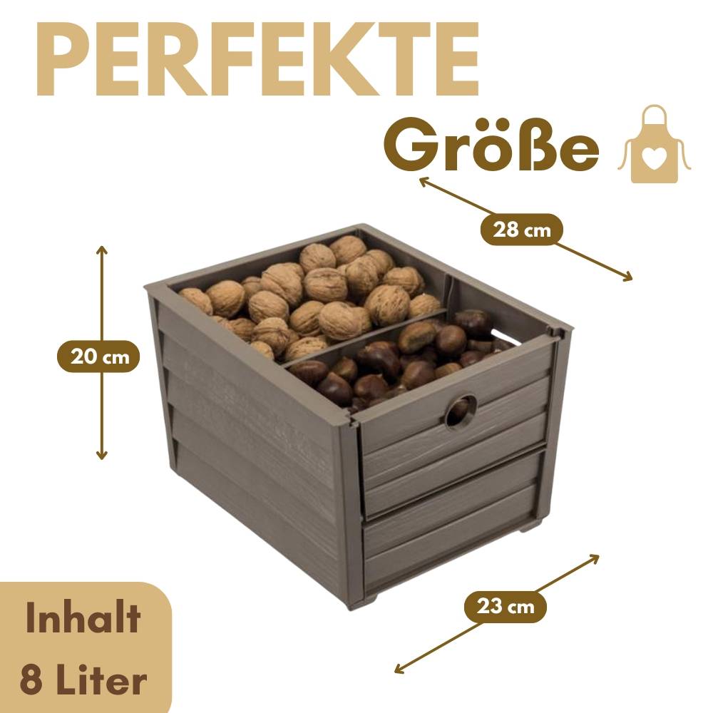 2x Kartoffelkiste Gemüsebox Kartoffel Aufbewahrungsbox Obst Gemüse Zwiebel Aufbewahrung Box Korb Behälter Obstkiste Vorratsbox