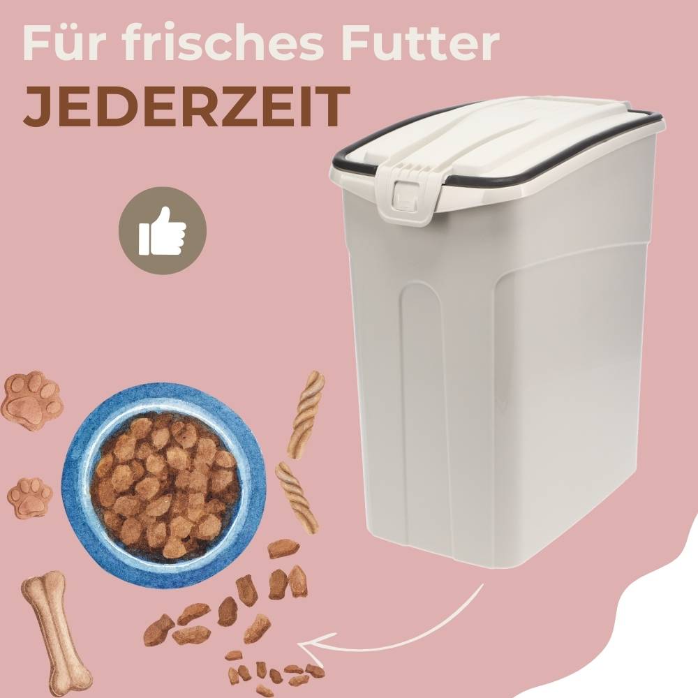 2x Futtertonne Luftdicht mit Deckel Futtertonne Hund Katze Hundefutter Trockenfutter Aufbewahrung Futterbox Hund Hundefutter Box 13 L