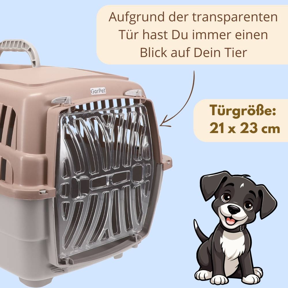 2x Transportbox Hundebox Katzentransportbox Kaninchen Transport Auto Box Korb Katzenbox extra viele Luftschlitze sicheres Schloss