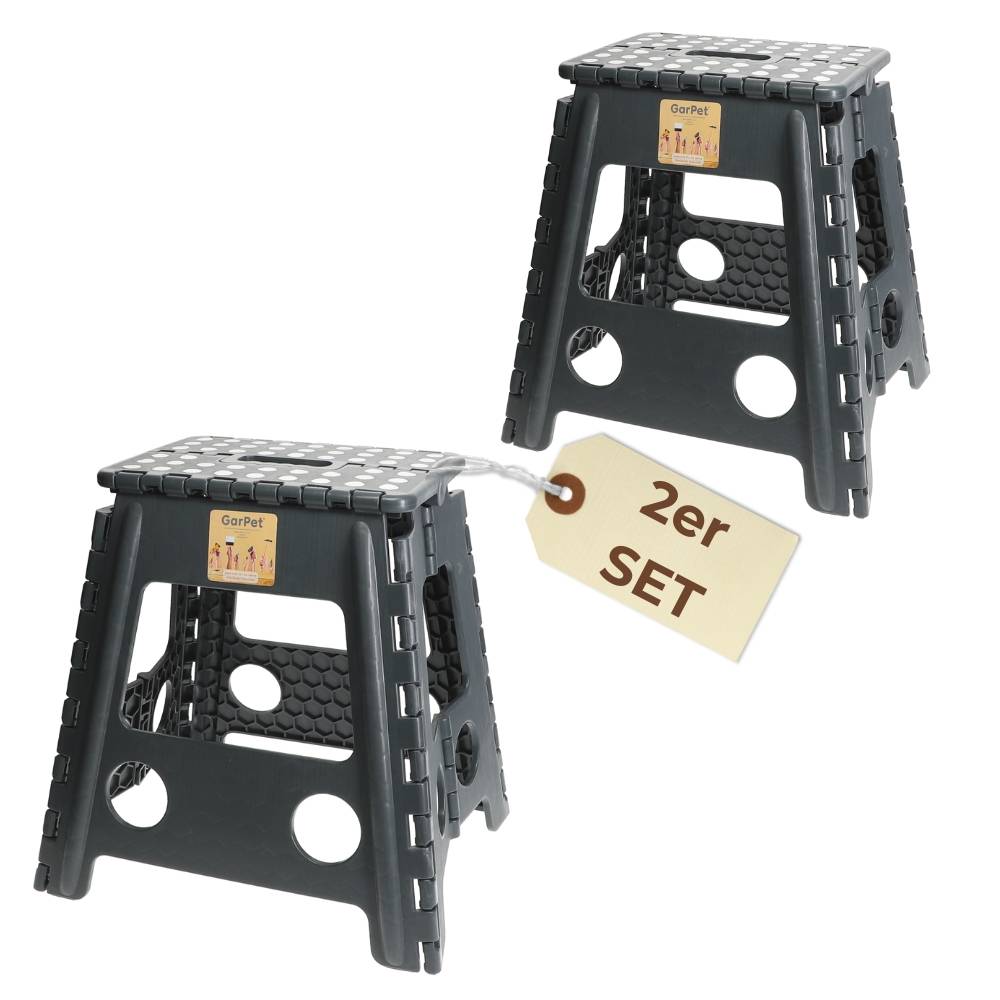 2x Klapphocker Hocker Faltbar Ultraleicht Falthocker Tritthocker Faltbar Aufstiegshilfe Pferd Camping Klapptritt Angelhocker Plastik