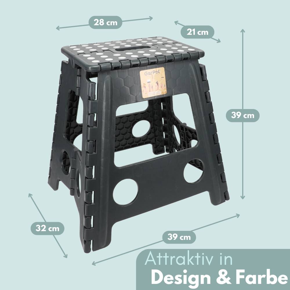 2x Klapphocker Hocker Faltbar Ultraleicht Falthocker Tritthocker Faltbar Aufstiegshilfe Pferd Camping Klapptritt Angelhocker Plastik