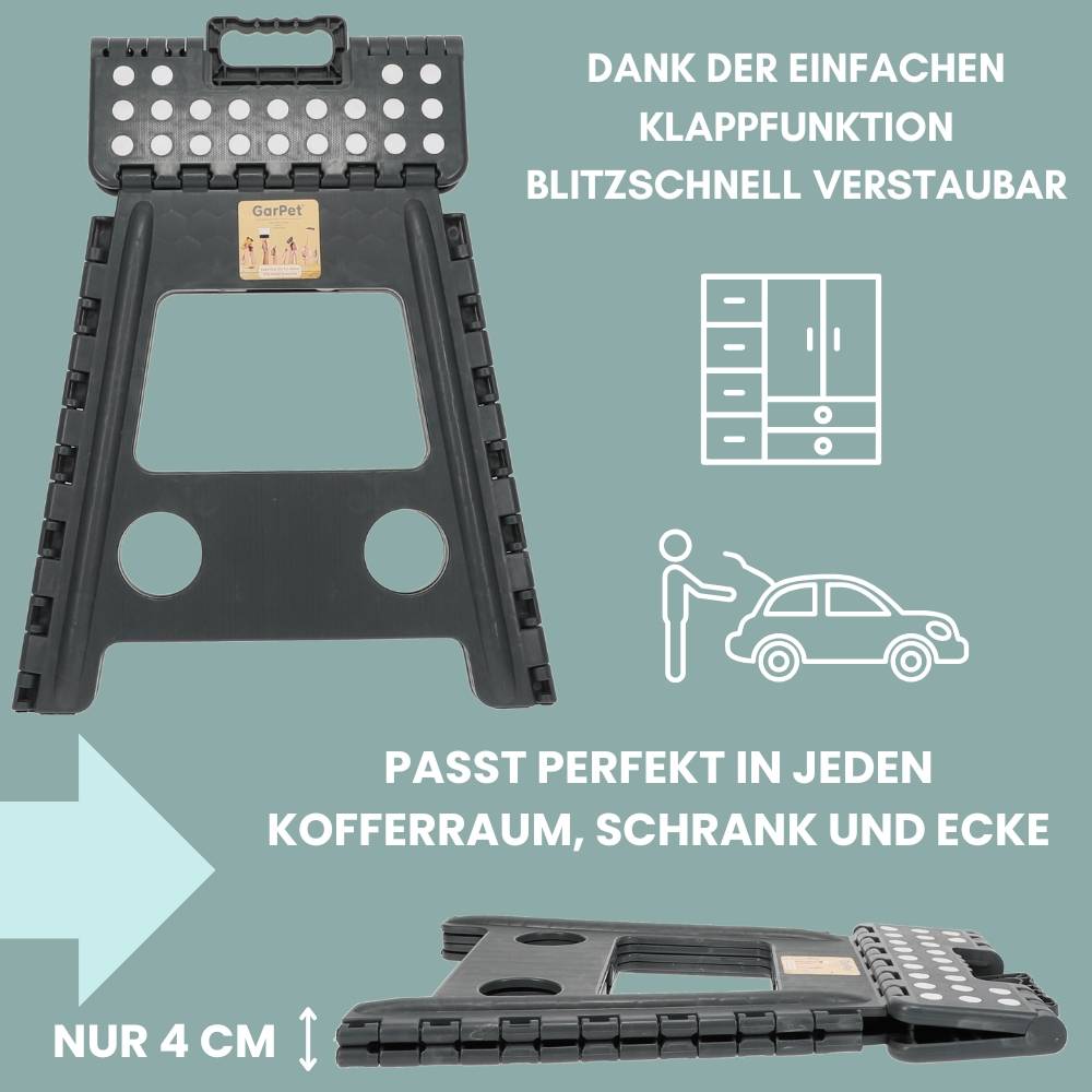 2x Klapphocker Hocker Faltbar Ultraleicht Falthocker Tritthocker Faltbar Aufstiegshilfe Pferd Camping Klapptritt Angelhocker Plastik