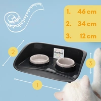 2x Futterstation Hund 2 Näpfe Futterbar mit erhöhter Rückwand Hundenapf erhöht Hundebar Futternapf Unterlage Matte Hunde Napfset Katzen 2x Futterstation Hund 2 Näpfe Futterbar mit erhöhter Rückwand Hundenapf erhöht Hundebar Futternapf Unterlage Matte Hunde Napfset Katzen
