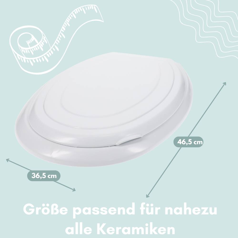 2x Universal Toilettendeckel weiß Klodeckel Klobrille Wc Sitz Klositz Klo Deckel Toilettensitz Toilettenbrille