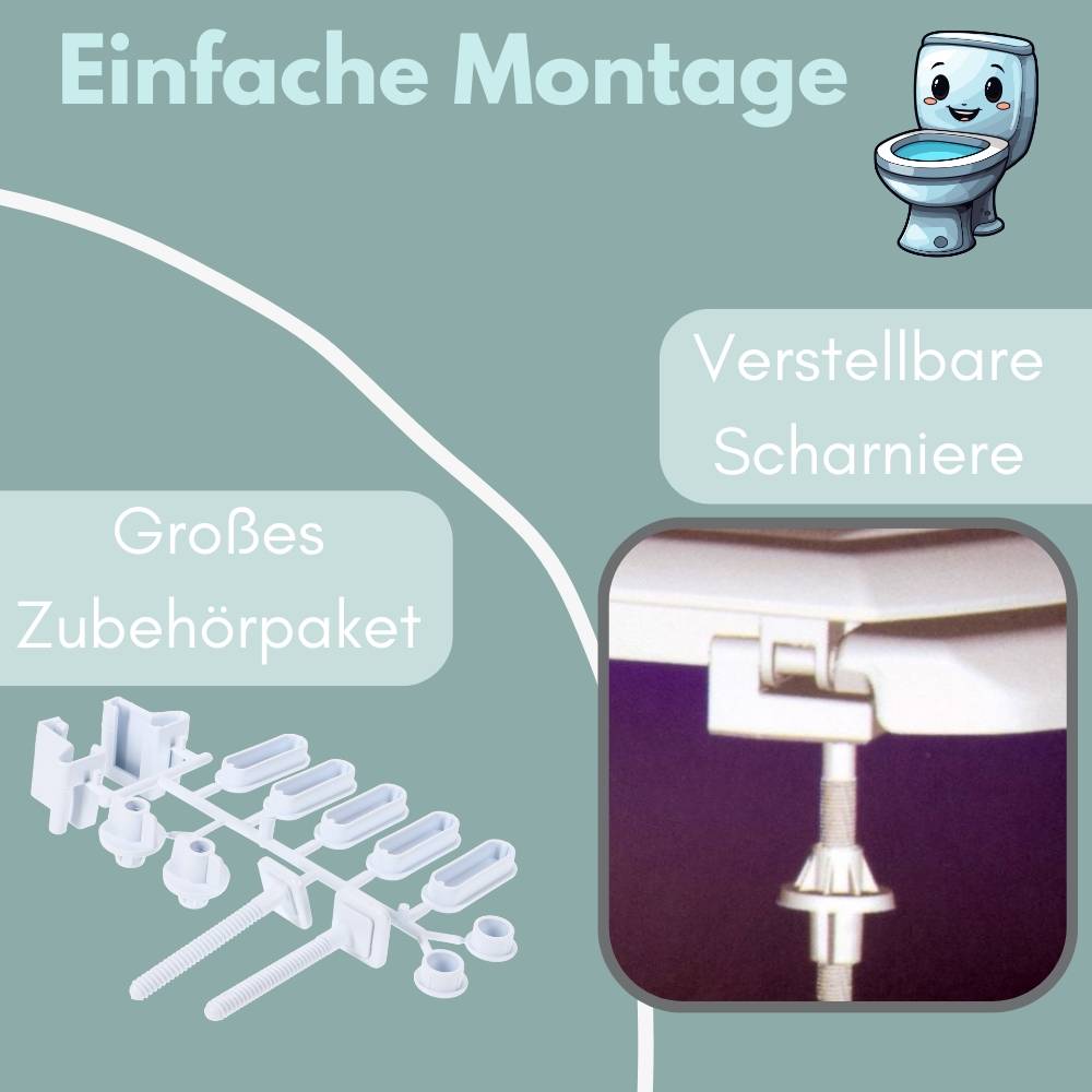 2x Universal Toilettendeckel weiß Klodeckel Klobrille Wc Sitz Klositz Klo Deckel Toilettensitz Toilettenbrille