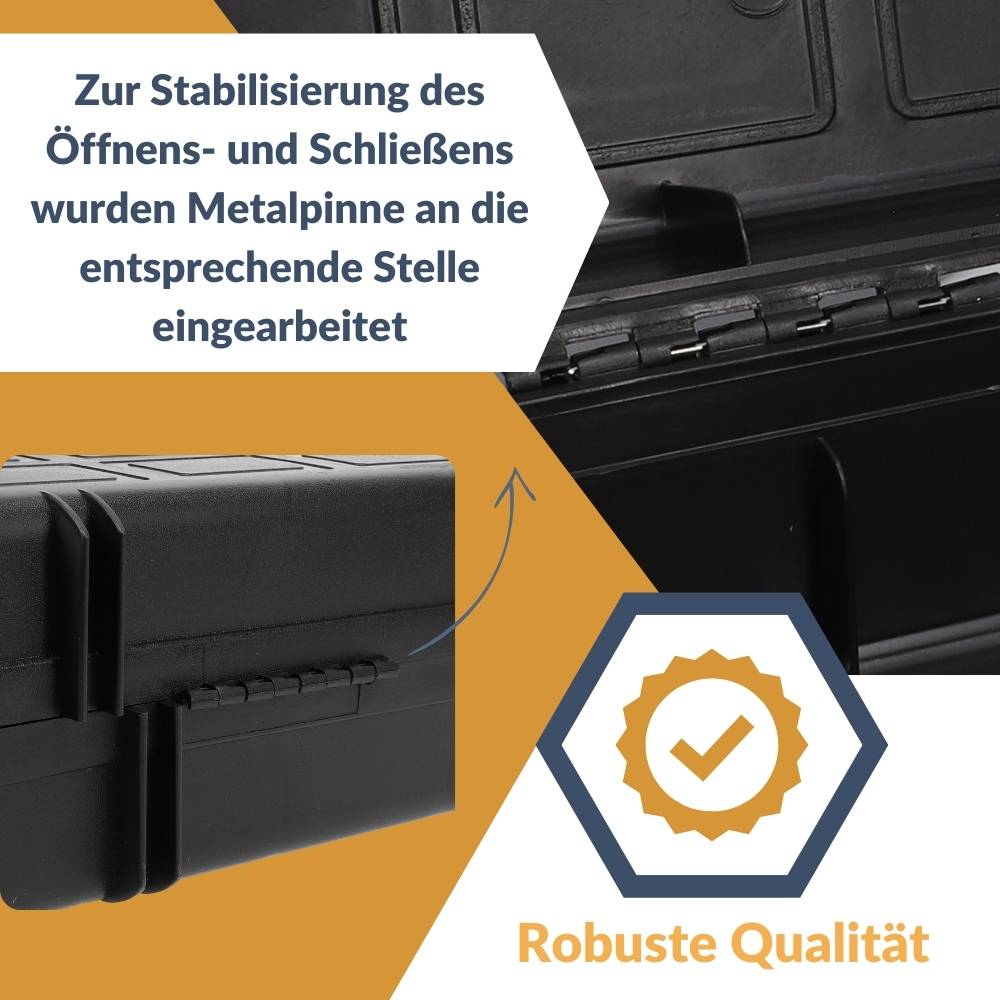 2x Maschinenkoffer leer Werkzeugaufbewahrung Universal Werkzeugkoffer für Elektrowerkzeuge Werkzeug Geräte Koffer Toolbox