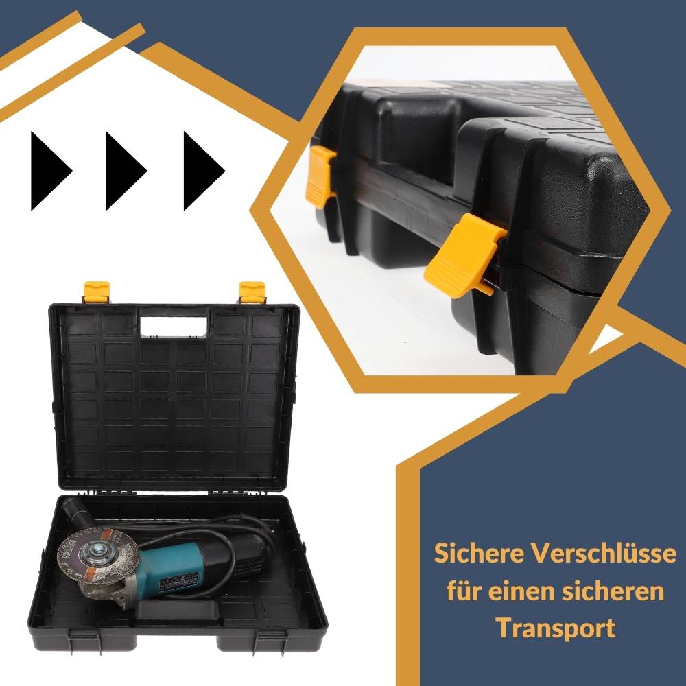 2x Maschinenkoffer leer Werkzeugaufbewahrung Universal Werkzeugkoffer für Elektrowerkzeuge Werkzeug Geräte Koffer Toolbox