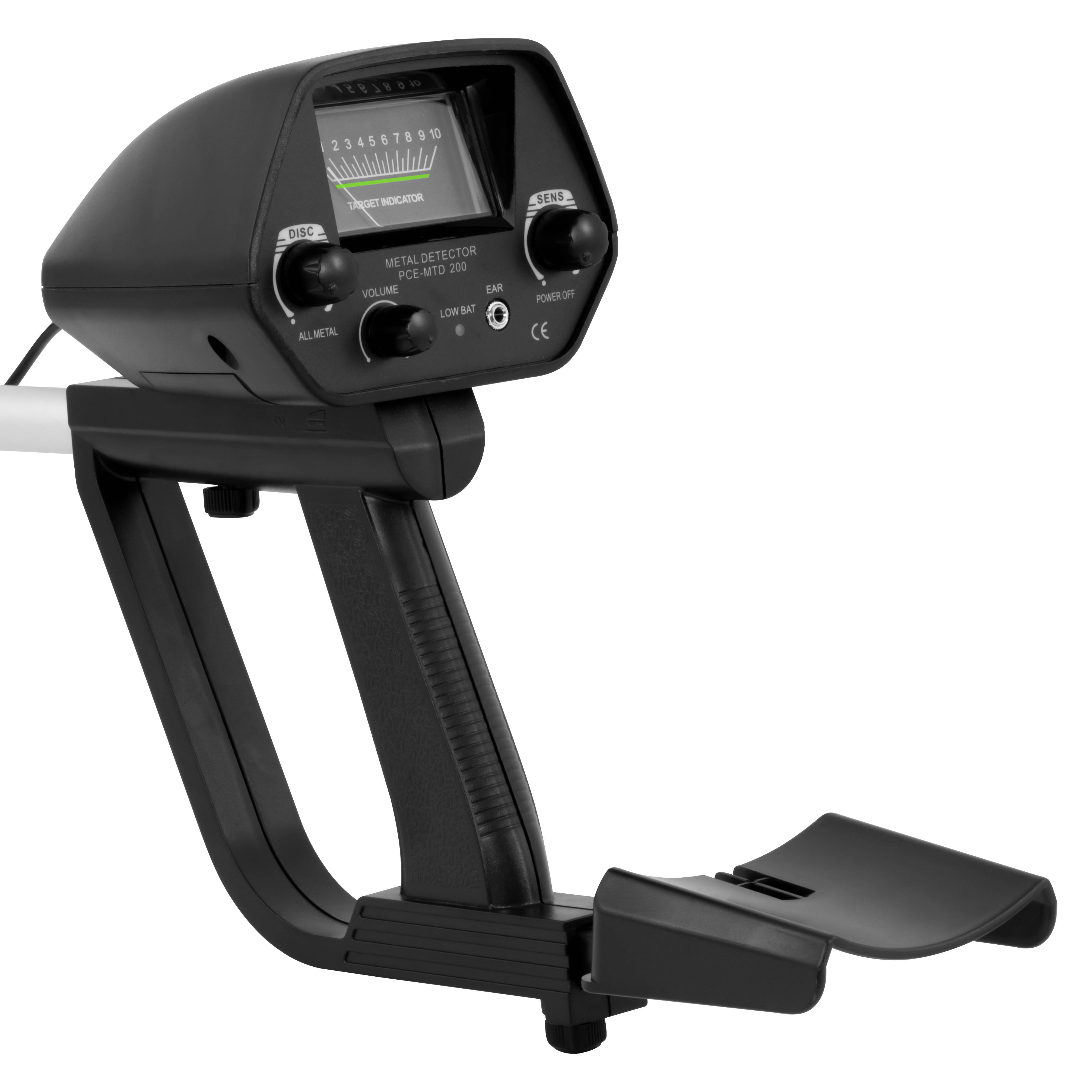 PCE Instruments Metalldetektor PCE-MTD 200 |Suchtiefe (max.) 16cm |Sondendurchmesser 16 cm |Zwei Erkennungsmodi |leicht