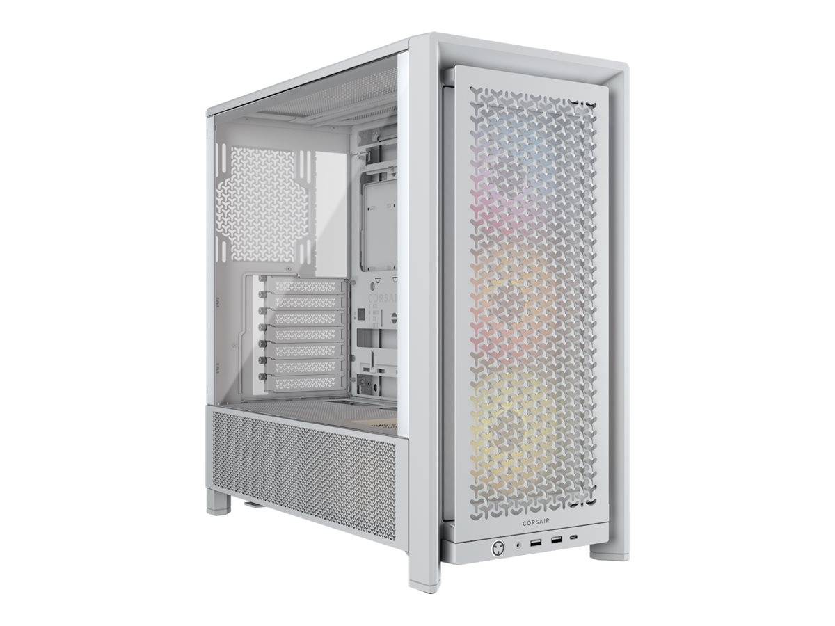 CORSAIR FRAME 4000D RS ARGB - Midi-Tower Gaming - E-ATX - Seitenteil mit Fenster (gehärtetes Glas)