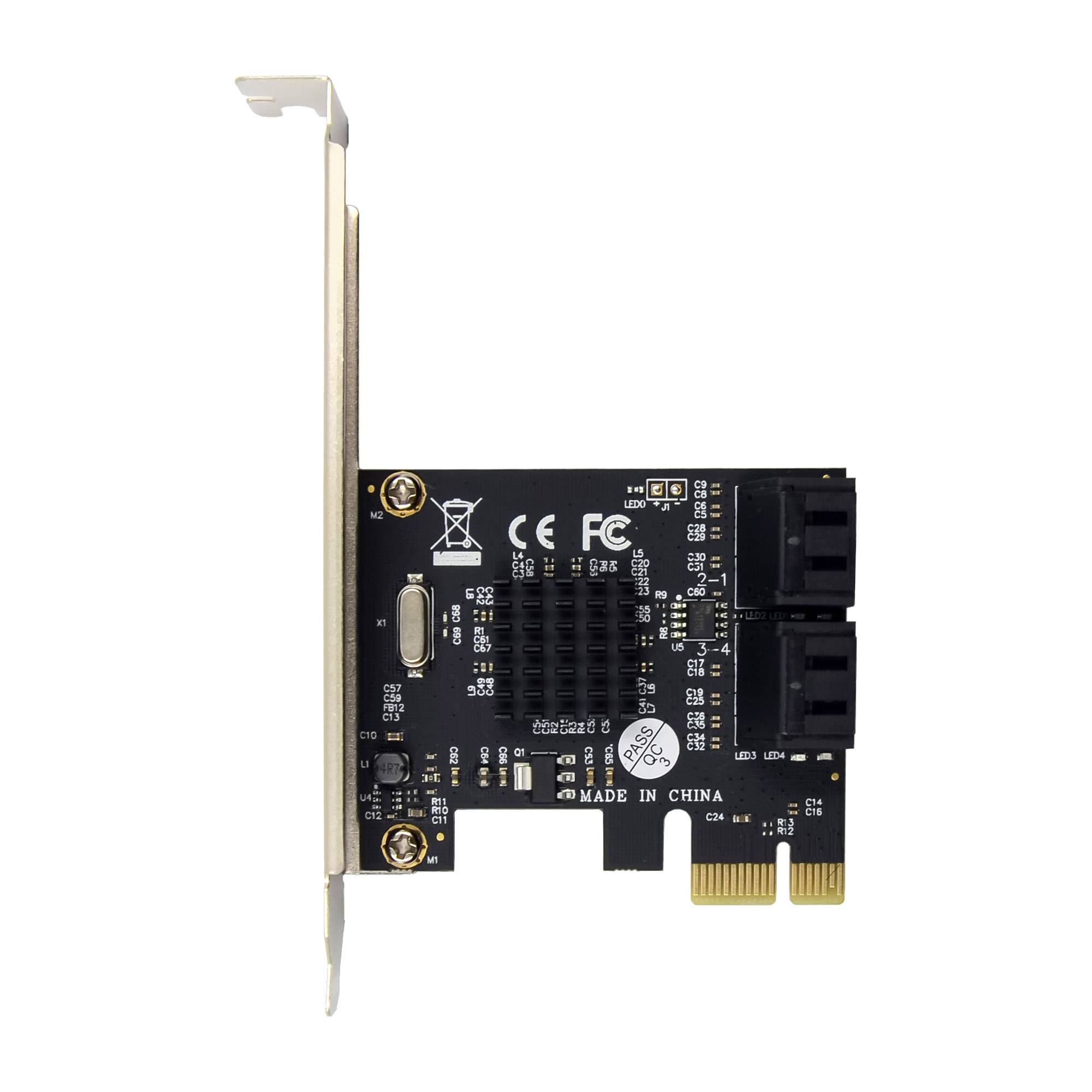 INLINE - Schnittstellenkarte - 4x SATA 6Gb/s - mit 4x SATA - PCIe 2.0 (PCI-Express)