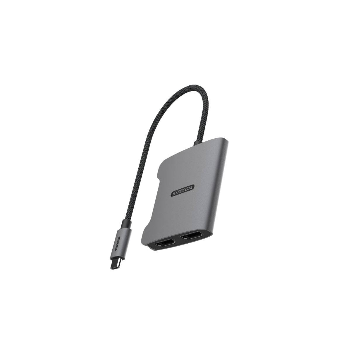 USB-C-zu-Dual-HDMI-Adapter (2× HDMI 2.0, 4K 60?Hz, 30?cm Kabel)