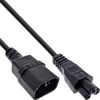 INLINE - Netzkabel - C14 Kupplung auf C5 Stecker - schwarz - 5m