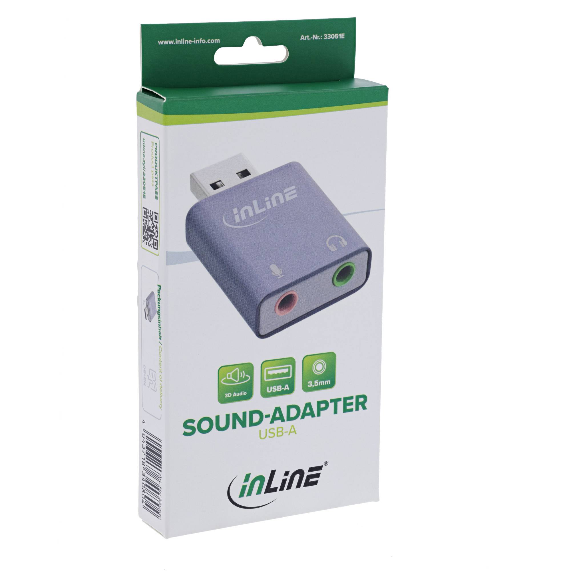 InLine USB Audio Soundadapter - USB-AUSB 2.0