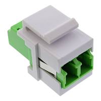 INLINE - LWL Keystone Snap-in Kupplung weiß - Duplex LC/LC - single - grün - Keramik