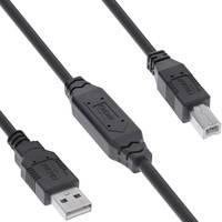 INLINE - USB 2.0 Aktiv-Kabel - USB-A Stecker zu USB-B Stecker - 10m
