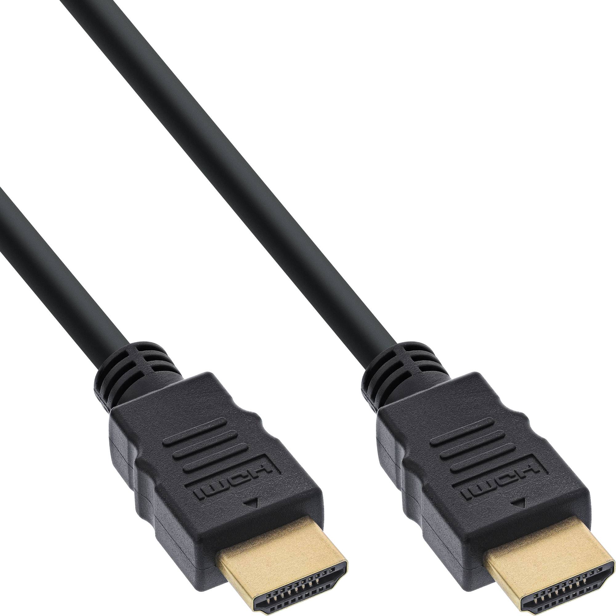 INLINE - HDMI Kabel - HDMI-High Speed mit Ethernet - St/St - schwarz - 0,5m